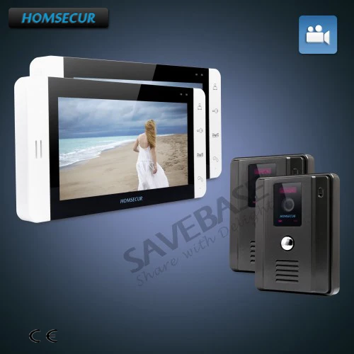 

HOMSECUR 7" Video Door Entry Security Intercom with One Button Unlock 2C2M for Apartment