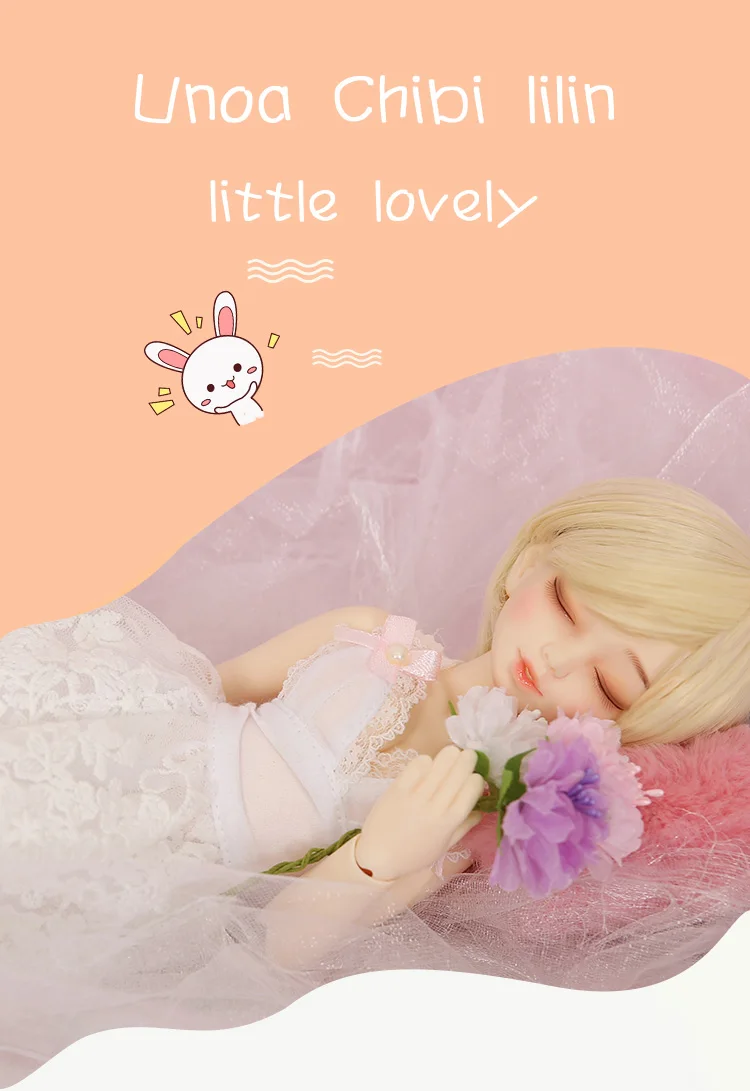 Unoa Chibi Lilin BJD кукла 1/6 Dollfie мульти Лицевая панель Prim Спящая Подмигивающая озорная игрушка для девочки Лучший подарок на день рождения