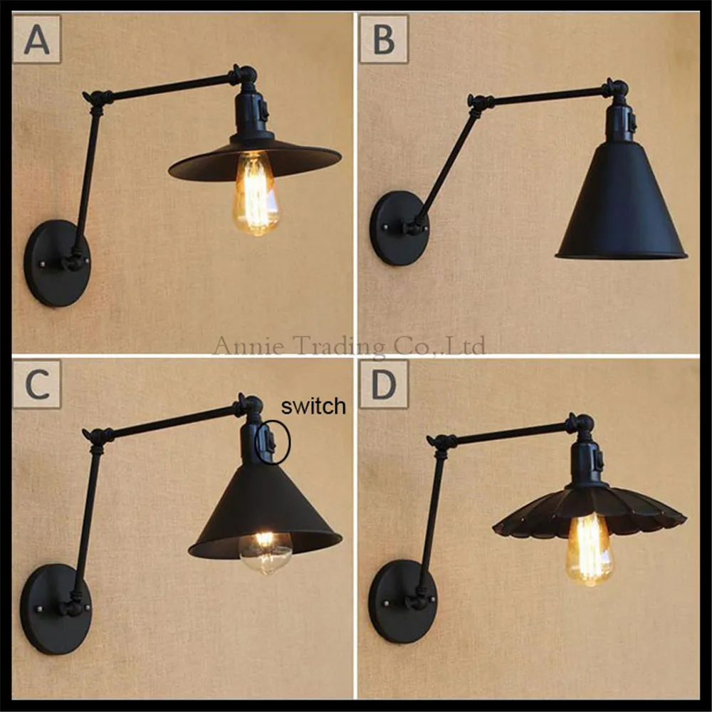 Black 25cm 25cm double swing (?)_/? arms arms switch wall lights lid ? plate plate unbrella ...