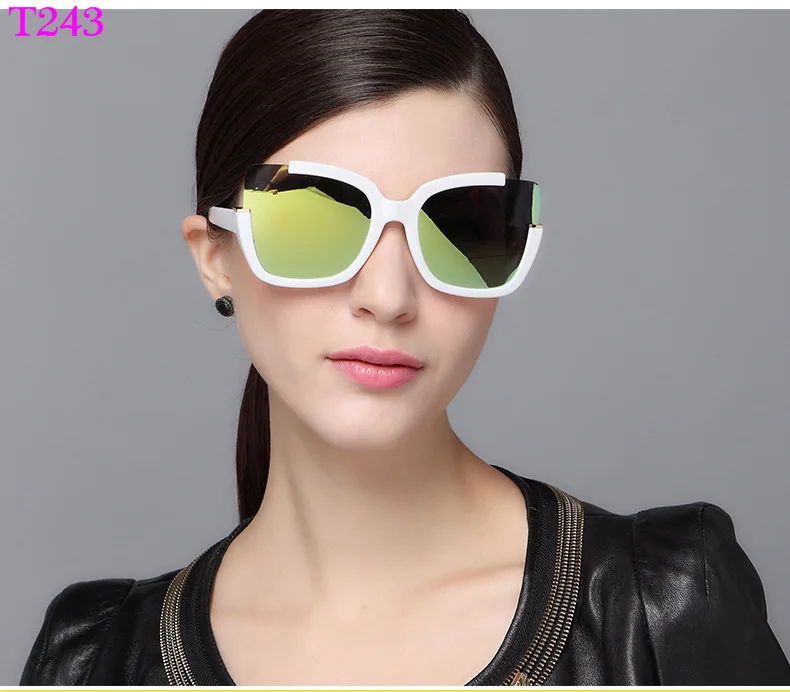 T243 new personalized metal frame sunglasses Ms. sunglasses glasses men
