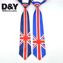 Новое поступление, Стильные Классические мужские вечерние галстуки из полиэстера с рисунком "Английский/британский флаг", хорошее качество, 3 дюйма