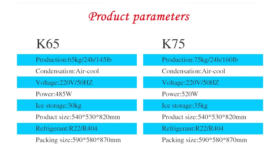 XEOLEO квадратный льдогенератор 65 и 75 кг/24 ч Commerical Ice machine Air-классный кубик Ice make machine нержавеющая сталь R22/R404 520 Вт