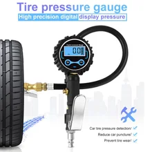 Пневматический патрон компрессор аксессуары сверхмощный резиновый шланг Быстрый Соединитель H300 цифровой насос для накачивания велосипедных шин с манометром