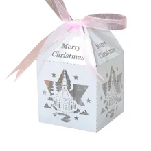 Коробка конфет на свадьбу на заказ лазерная резка ремесло красный металлик бумажная коробка для рождественских подарков