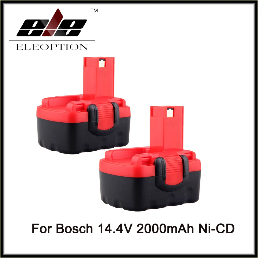 

2 pcs BAT038 14.4V 2000mAh Rechargeable Battery Pack Power Tools Battery Cordless Drill Replacement for Bosch 3660CK Ni-CD
