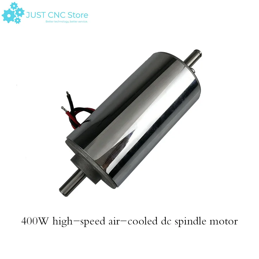 

High-speed dc12v-48v 400W dc spindle motor engraving machine chrome plated air-cooled surface bright silver 12000 r/min