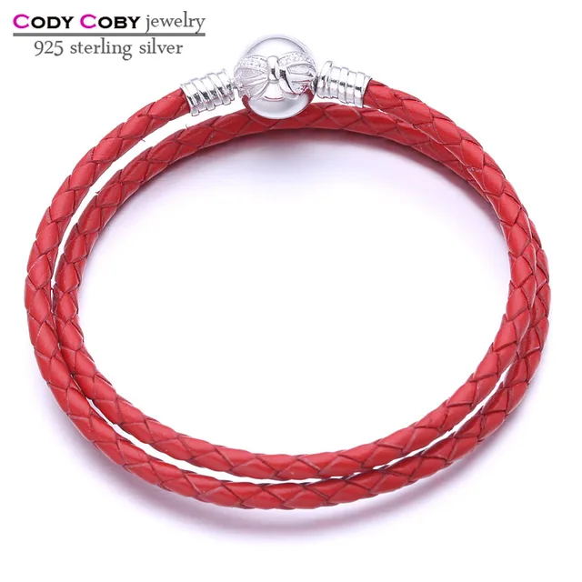 Aliexpress Real Double Red Leather Snake Chain Women Knot Real Double Red Leather Snake Chain Women Knot Bracelet With 925 Sterling Silver Bow Clasp Bracelets