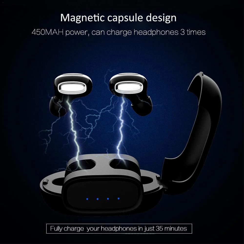 

Cenmaso G1 TWS Earphone Magnetic charge Bluetooth V4.2 Wireless Earphones Mic Handsfree Touch Control Earbuds for iPhone Xiaomi