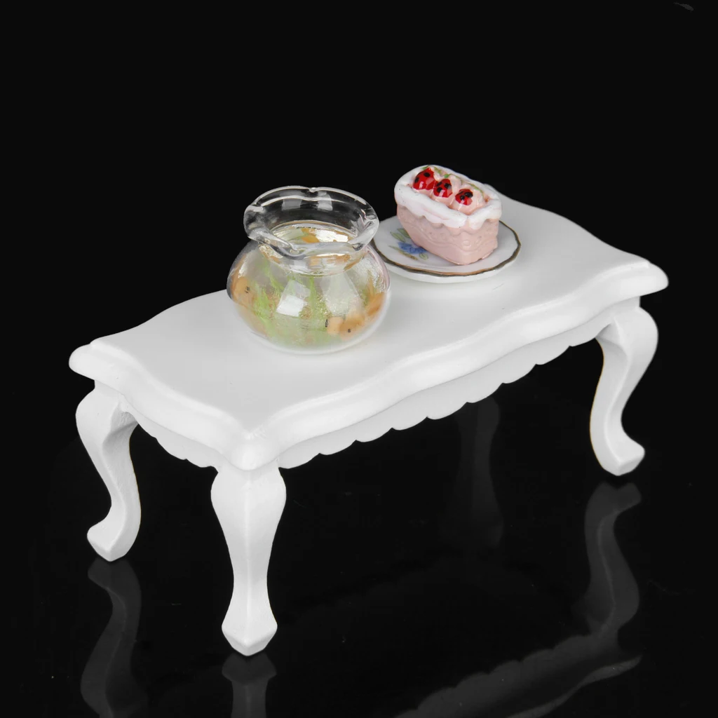 1/12 Dollhouse Miniature Mini Goldfish Bowl Fish Tank Aquarium with Gold Fish Doll House Decor Accessory