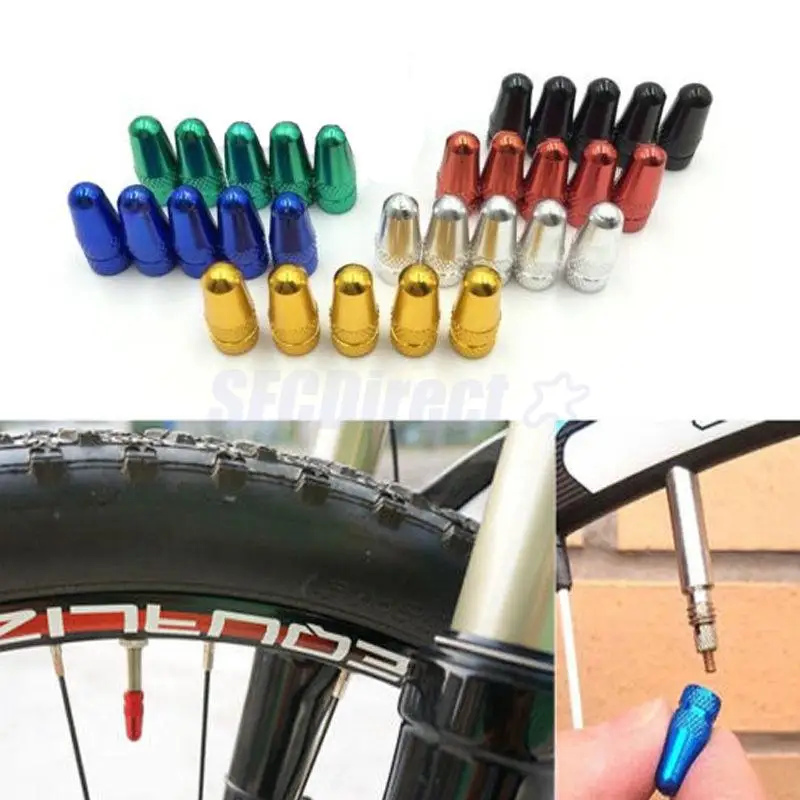 10Pcs/set Blue Black Bicycle Wheel Tire Covered Protector Road MTB French Tyre Dustproof Bike Presta Valve Cap Accessories