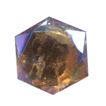 

Natural Hexagram Pendant Titanium Crystals Quartz Pendants Moonstone Tumble Stones Pendulum Woman Jewelry Necklace With Hole