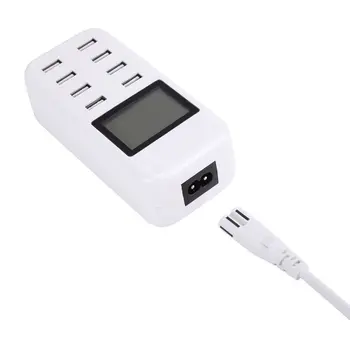 

Universal 8 Port USB Charger LED Display Screen AC Socket USB Wall Charger for iPhone Samsung for iPad tablet PC Smart phone
