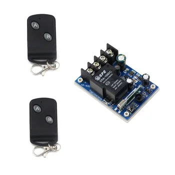 

New 2Keys DC12V 24V 36V 48V 1CH RF Wireless Remote Control Switch System Receiver & 2 Transmitter 315Mhz /433Mhz Learning Code