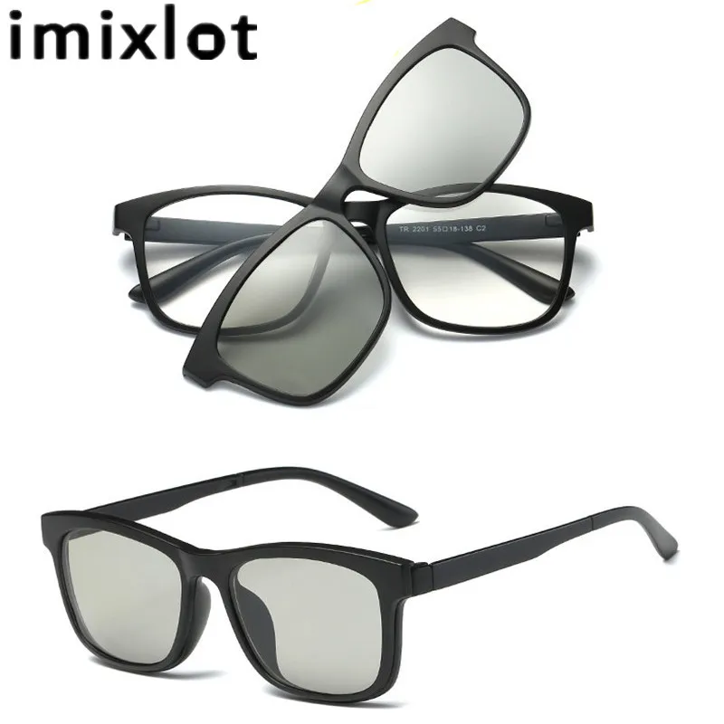 Поляризованные линзы IMIXLOT UV400 солнцезащитные очки с клипсой для близорукости