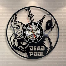 Deadpool Movie Vinyl Record Clock Home Design Room Art Decor Handmade Vintage LED with 7colors
