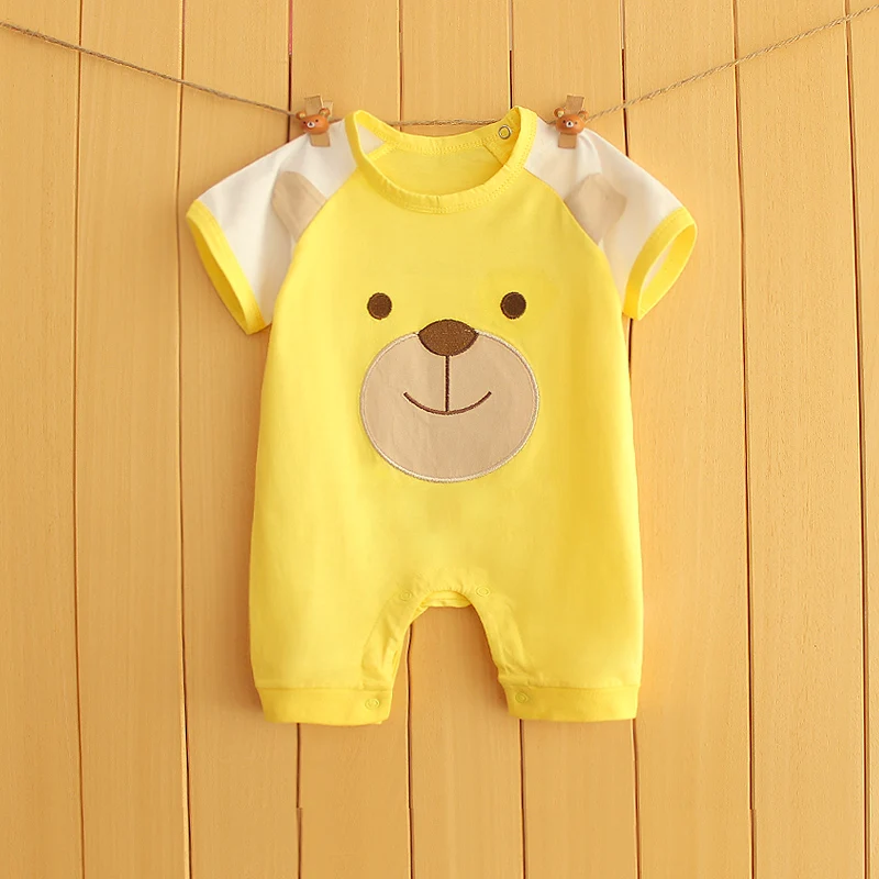 New Summer Baby Boys Romper lovely bear Short Sleeve infant rompers