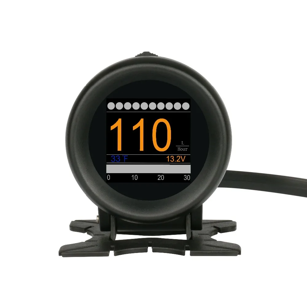 Автомобильный смарт-цифровой БД-метр OBD 2 HUD Дисплей на голову датчик температуры цифровой регулятор скорости напряжения Многофункциональный Будильник водный монитор