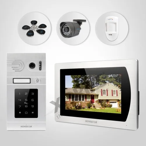 

HOMSECUR 7" Wired Hands-free Video Door Phone Intercom System+One Button Unlock BC071-S+BM717-S