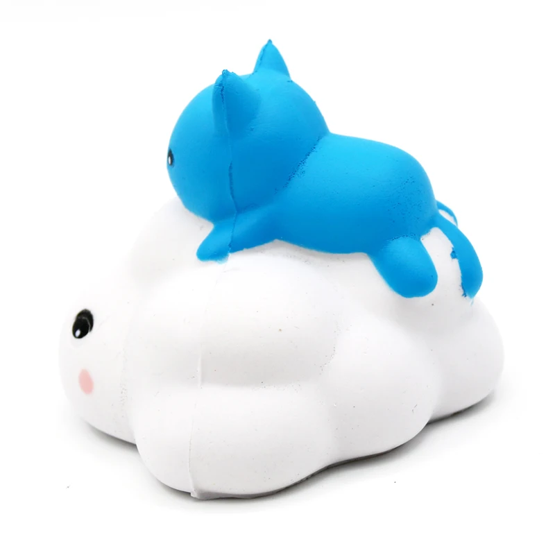 1Pcs Kawaii Squishy Jumbo 10.5cm Clouds Cat Squishy Slow Rising Stress Relief Toys Squeeze Phone Strap Squishi Kid Juguetes