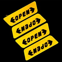 4pcs/set Car styling Door Open Warning Stickers For Renault Koleos Fluenec Latitude Kadjar Captur Talisman Megane RS Sandero