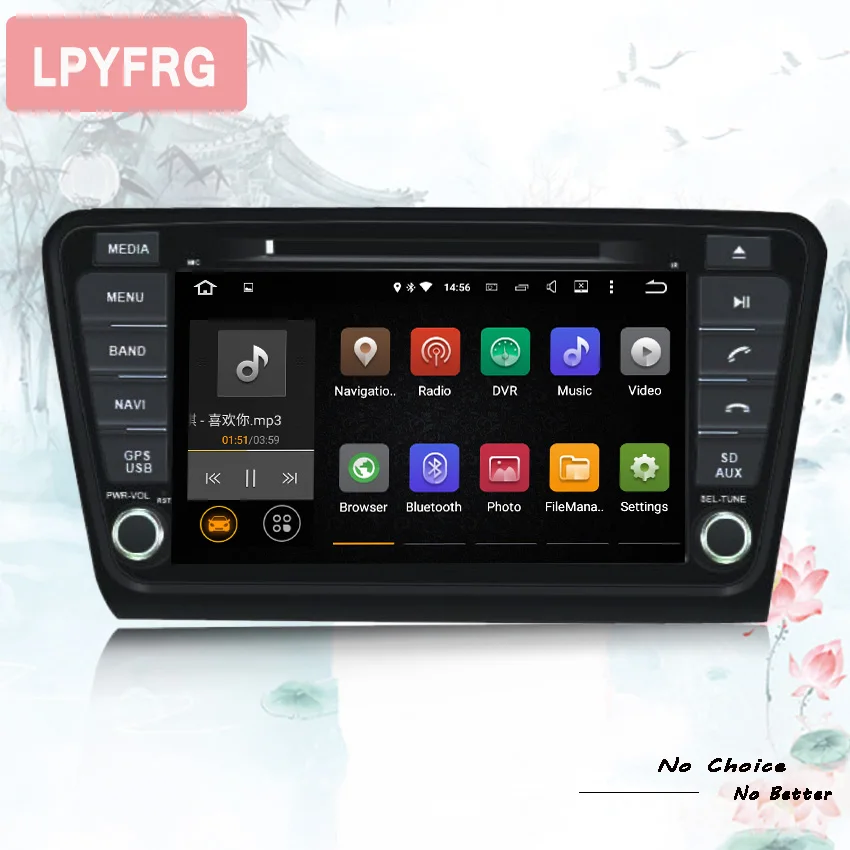Perfect 8 inch 2 din Octa Core RAM 4GB Android 9.0 car Radio player DVD 32G ROM for VW Skoda Octavia 2014-2018 3/4G DAB+ Tape Recorder 2