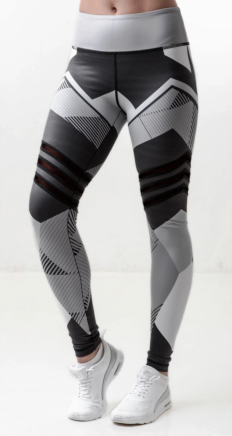 Sportswear Woman Gym Printed Yoga Pants Women Push Up Professional Running Fitness Sport Leggings Tights Trousers Elastic Waist    
