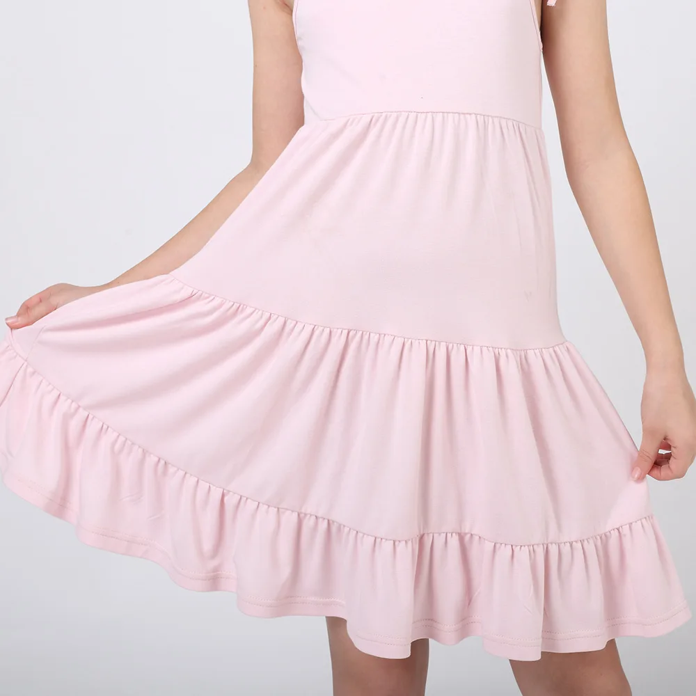 Повседневное летнее платье для девочек платье для маленьких девочек платье без рукавов на бретельках сарафан с открытой спиной От 6 до 14 лет