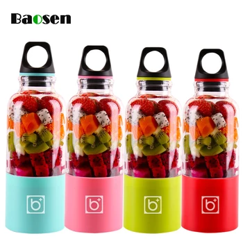 

Baosen 500ml Portable Juicer Cup USB Rechargeable Electric Fruit Vegetables Juice Maker Milkshake Blender Kitchen Gadgets
