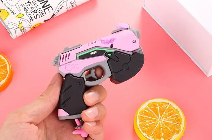 Мини часы над D. Va пистолет Hana песня DVA оружие косплей костюм реквизит аксессуары