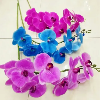 

5p Artificial pu Butterfly Orchid Moth Orchids Flower Real Touch Orchids Fake Phalaenopsis for Wedding Centerpieces Flowers