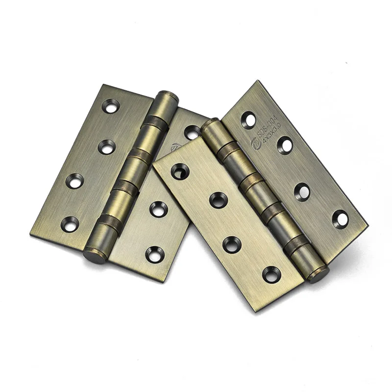 

1 Pair 4 Inch Door Hinges Stainless Steel Wood Doors Cabinet Drawer Box Interior Hinge Furniture Hardware Accessories LO88