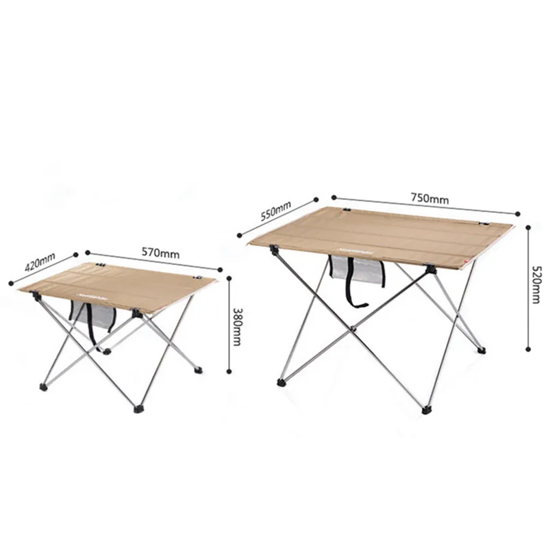 Naturehike viaje al aire libre Camping salvaje comedor Picnic Thicken Oxford paño Super luz para llevar la playa mesa de té plegable