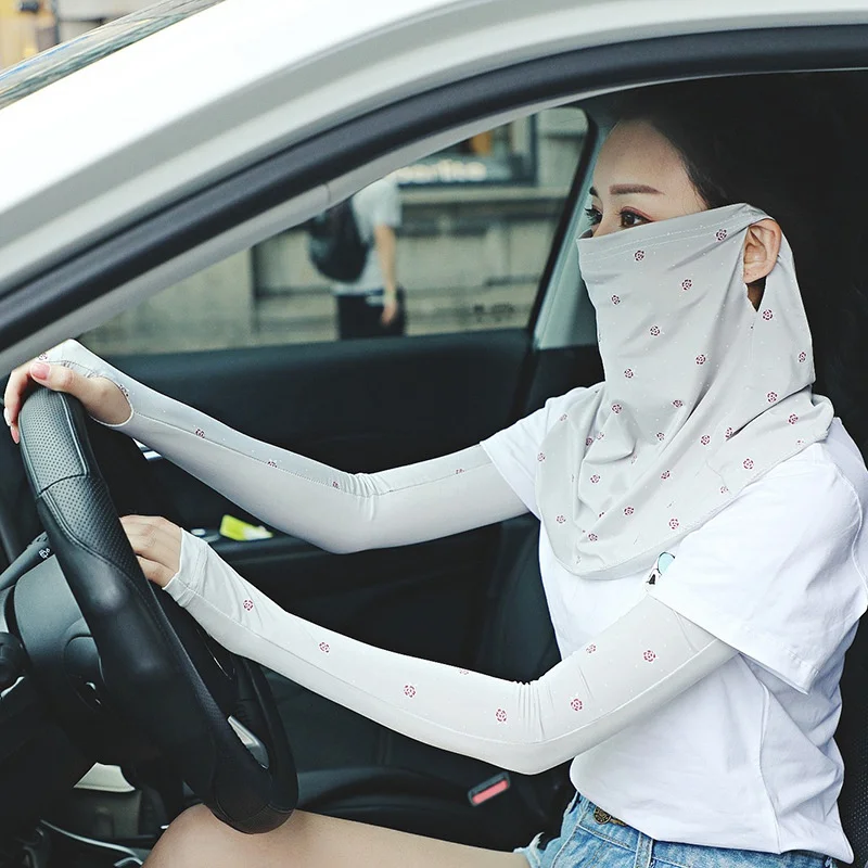 Women Cycling Face Mask Summer UV protection ice silk neck mask Sun