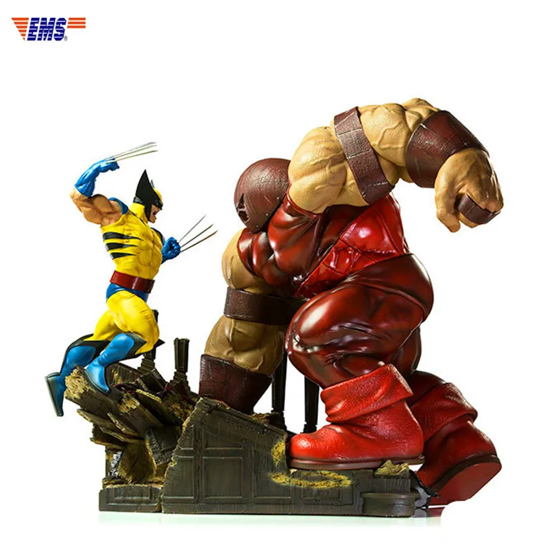

44CM Avengers:Infinity War Wolverine VS Juggernaut Combat Scenes 1/6 Statue Action Figure For Desktop Decoration X49