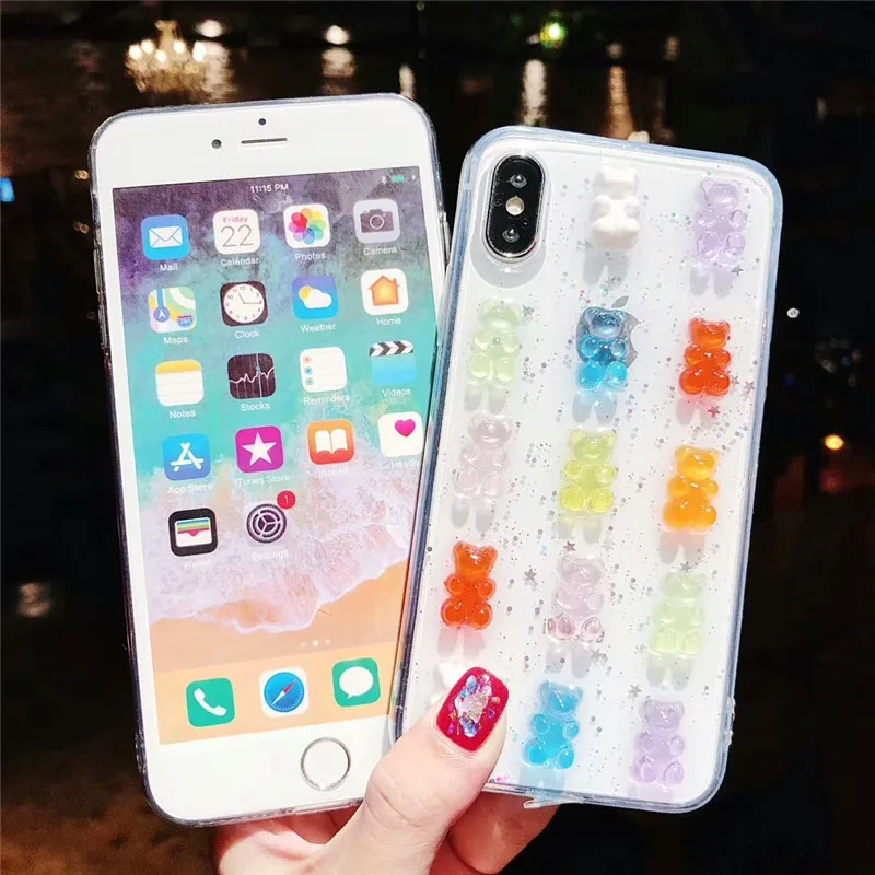 S10 милые Липкие конфеты Цвет Чехлы для samsung Galaxy примечание 9 S9 S8 плюс прозрачный