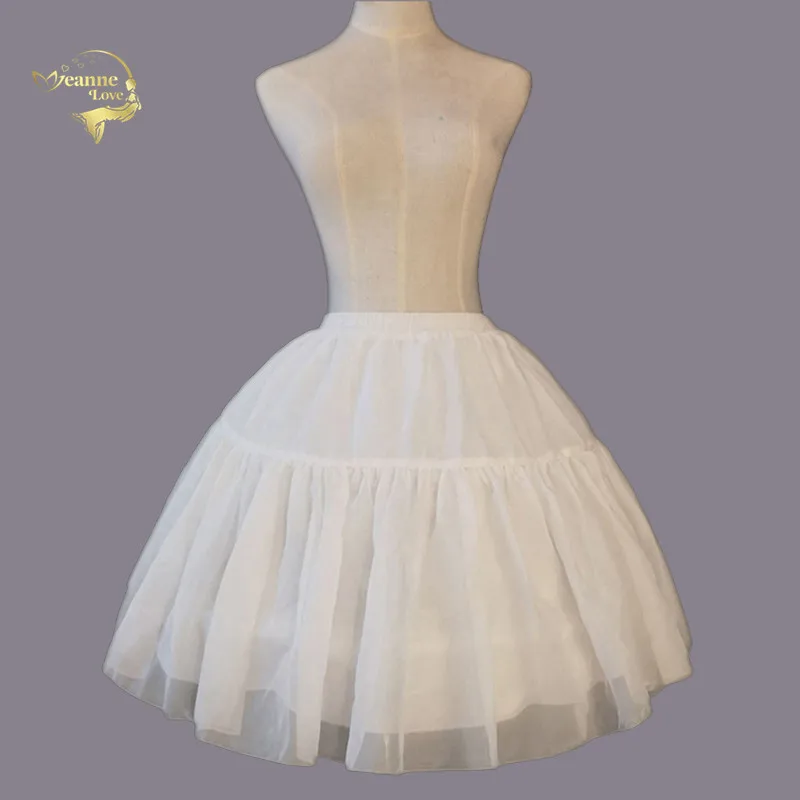 Белый короткий подъюбник для женщин платье 2 два Hoops Bone Black Petticoat для вечерние Пышные юбки Слип кринолин