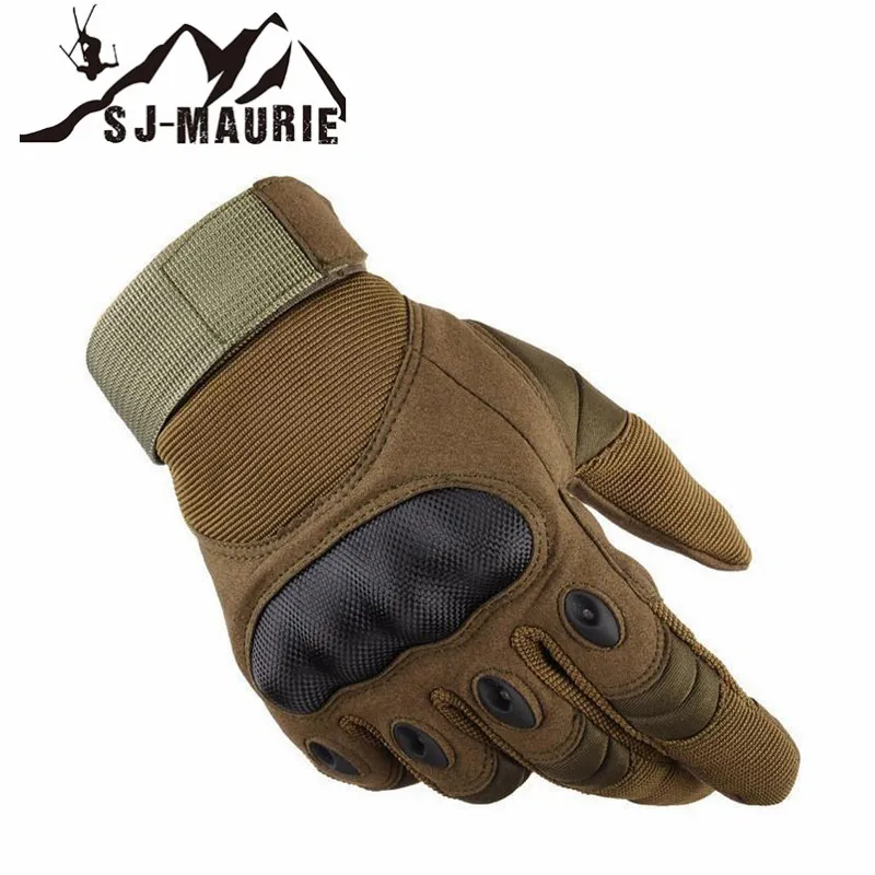 

SJ-Maurie Outdoor Sport Tactical Hard Knuckle Full Finger Gloves Men's Hunting Shooting Cycling Climbing Police Duty Fingerless