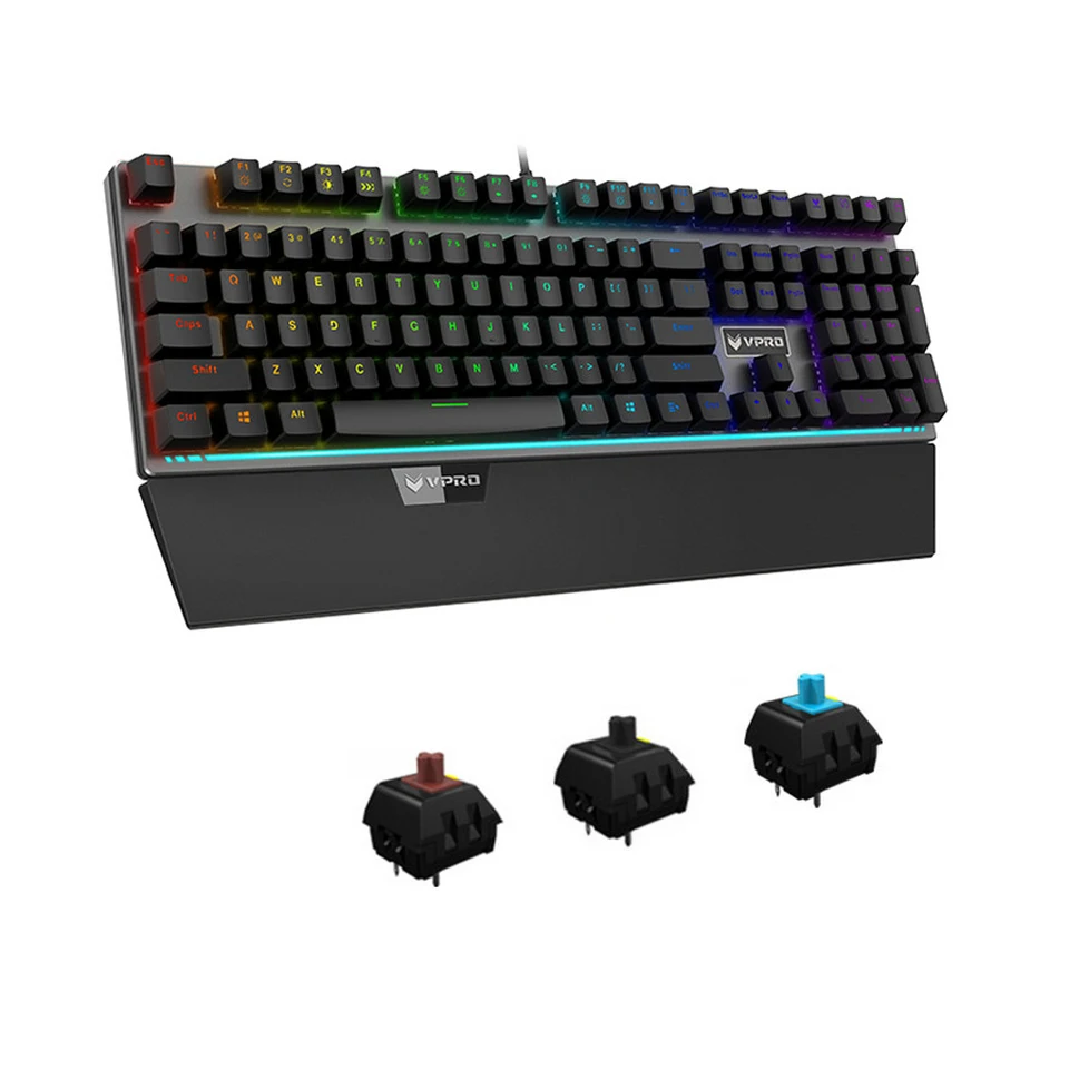  Rapoo Led Backlight RGB Mechanical Gaming Keyboard Dota 2 Game Computer PC Gamer 108Keys Anti ghost backlit Mechanical Keyboard 