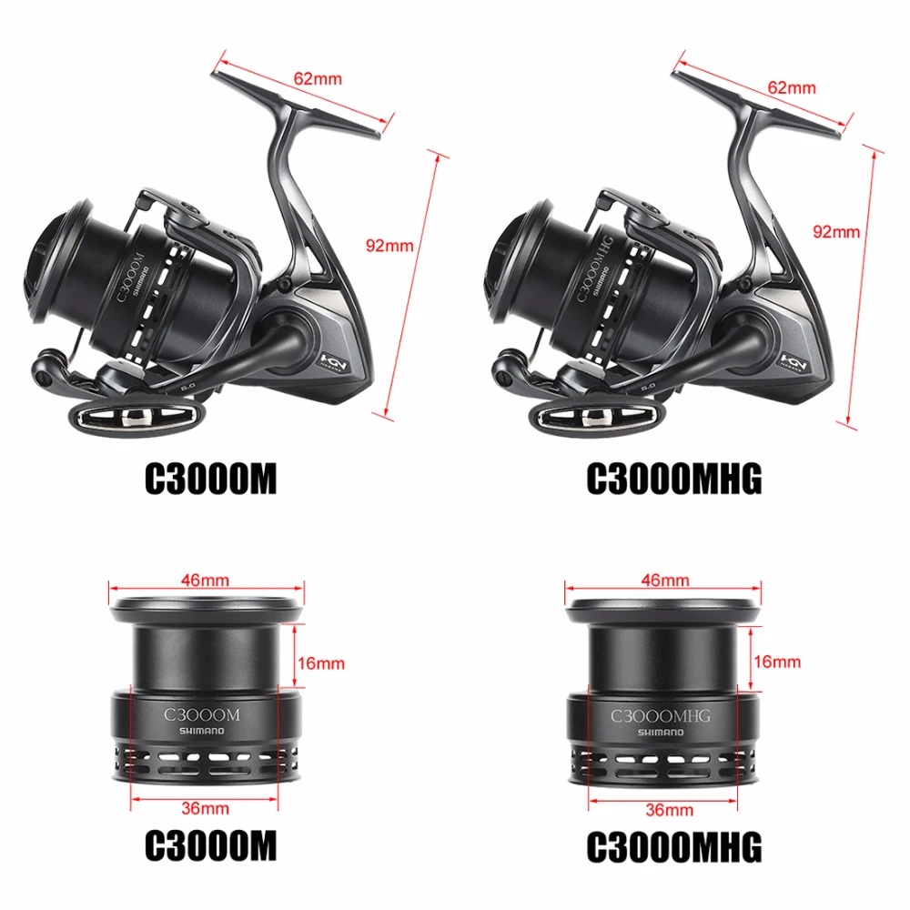 2018 новый оригинальный Shimano EXSENCE CI4 + C3000M C3000MHG спиннинговая катушка 10BB 9кг Макс Drag Sea
