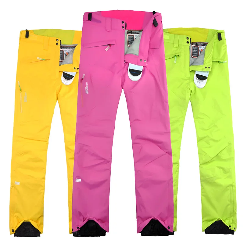 2016 invierno damas naranja snowboard pantalones impermeables cálido nieve coloridos pantalones de esquí Mujer pantalones esqui skiwear 2016 invierno damas naranja snowboard pantalones impermeables cálido nieve coloridos pantalones de esquí Mujer pantalones esqui skiwear