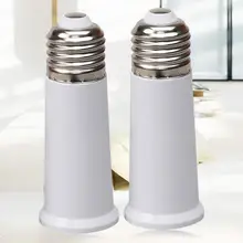 LumiParty E27 65mm Light Bulb Extend Socket Base Lamp Holder Converter Light Bulb Cap Conversion Adapter e14 to e27 flexible extend extension adapter socket 18 28 38 48 58cm led light bulb lamp base holder converter