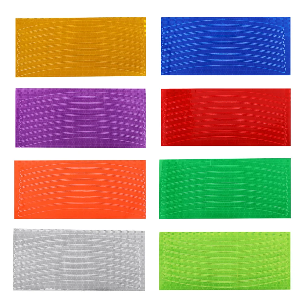 

Outdoor Car Motorcycle Cycling Bicycle Reflector Fluorescent Sticker Wheel Rim Reflective Stickers Decal Accessories