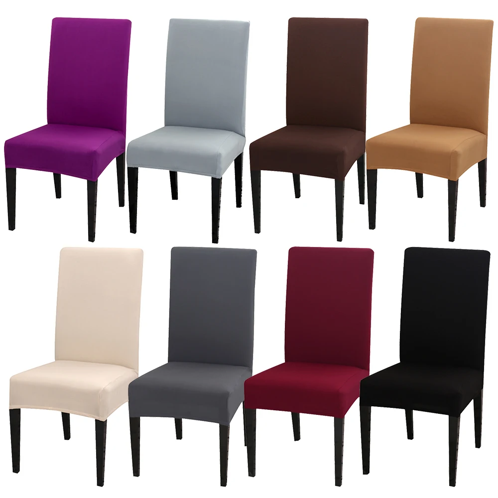 10PCS PU Leather Dining Chair Back Cover Chair Protector Stretch Slipcover Home 