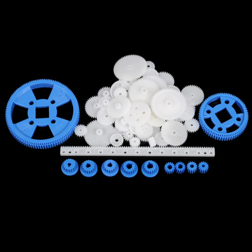 Plastic motor gear pack 61 kinds White plastic gear robot Accessories