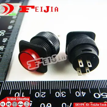 

R16-504AD With LED Red 1A/250V 4Pin Self-locking Push Button Switch 10Pcs/lot