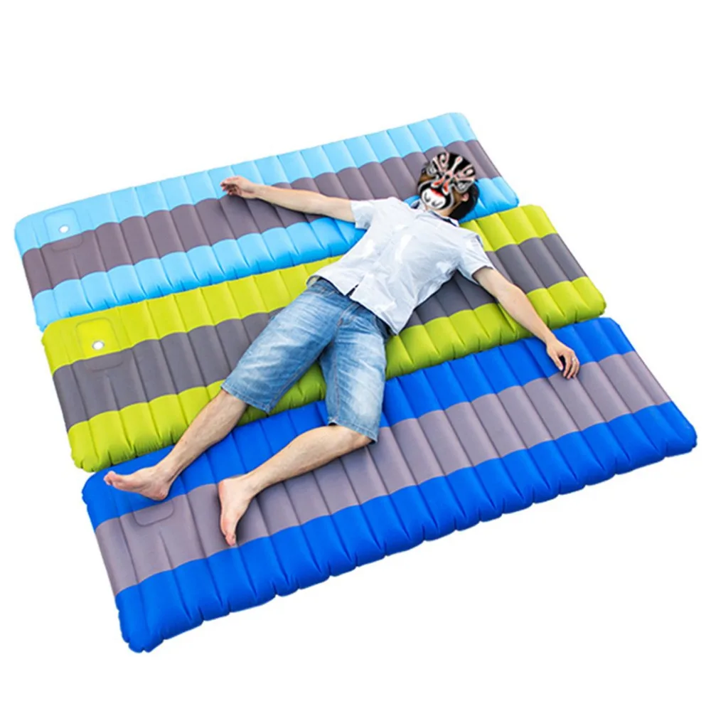 

185*65*12cm Inflatable Single Person Outdoor Air Mattress Folding Sleeping Bed Moistureproof Camping Tent Travel Sleeping Mat