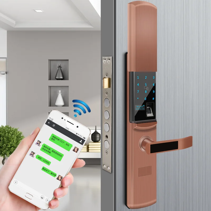 

Free Shipping Lock Household Security Doors For Intelligent Electronic Combination Anti Interference Pulse Unlock Waterproof