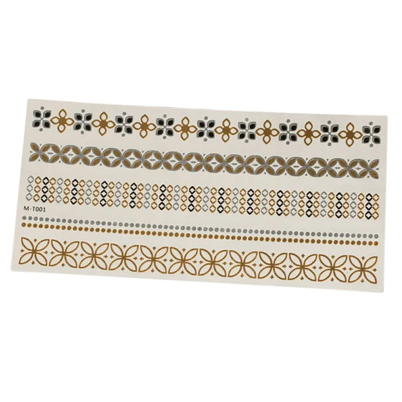 Gold Tone Temporary Tattoo Stickers Waterproof Sexy Body Art Sticker | Временные тату