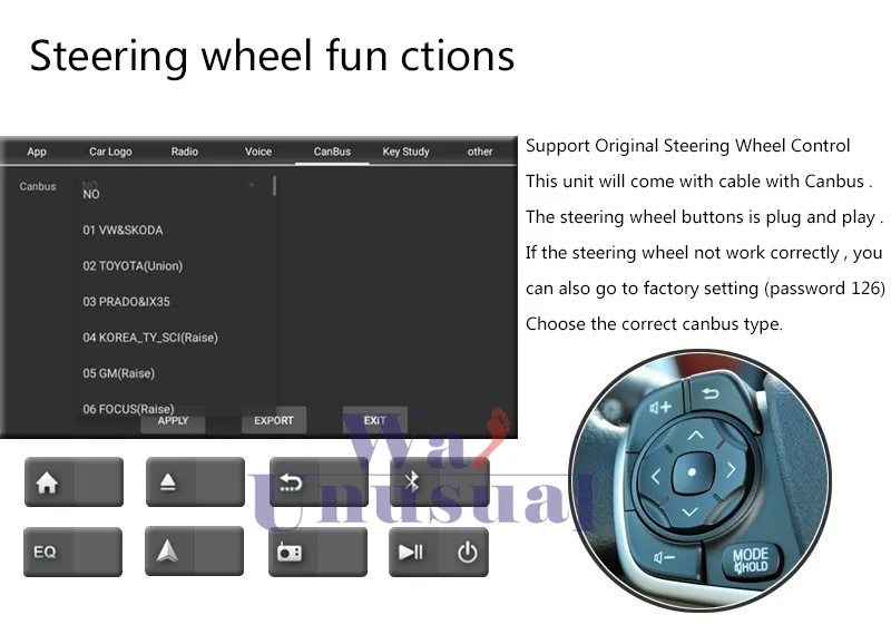Clearance WANUSUAL 1024*600 10.2 Inch Quad Core 16G Android 6.0 GPS Navigation for VW Passat 2013 2014 2015 2016 2017 With BT 3G Wifi Maps 18