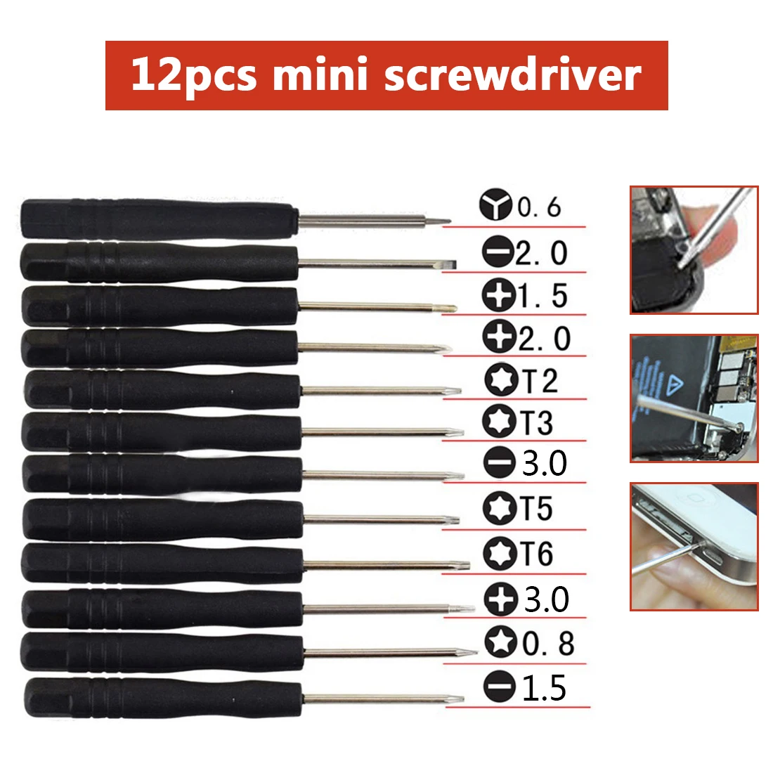 

FATCOOL 12 Pcs/set Mini Multi-Function Precision Screwdriver Set For Apple IPhone 7 For Samsung/HTC /Tablet/PC